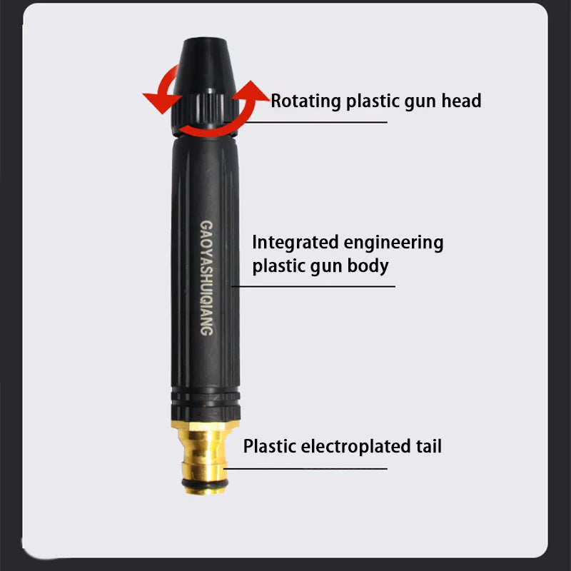 High-Pressure Adjustable Water Spray Nozzle | Brass Hose Nozzle for Car, Garden & Home Cleaning