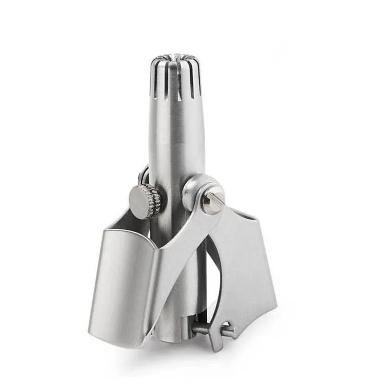 Stainless Steel Manual Nose & Ear Hair Trimmer | Portable Washable Grooming Tool for Men & Women