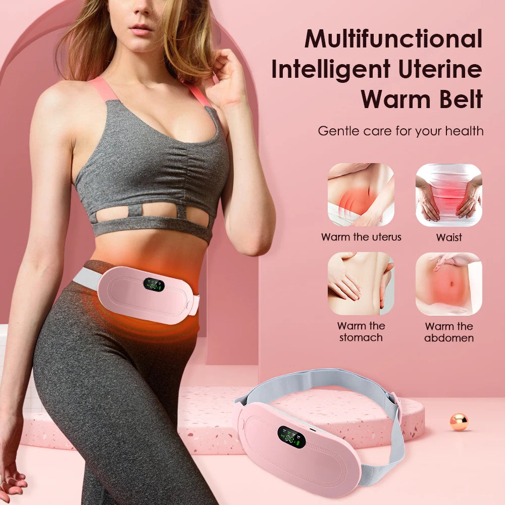 USB Rechargeable Menstrual Heating Belt for Period Cramp Relief | Adjustable Temperature Electric Waist & Stomach Heating Pad | Portable Heat Therapy Belt for Women