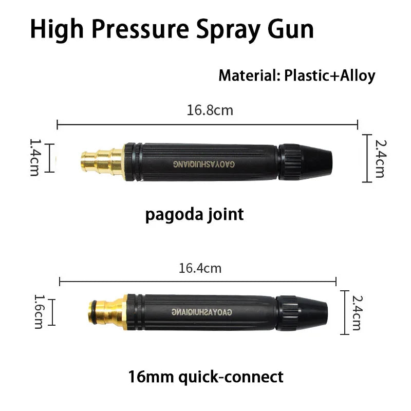 High-Pressure Adjustable Water Spray Nozzle | Brass Hose Nozzle for Car, Garden & Home Cleaning