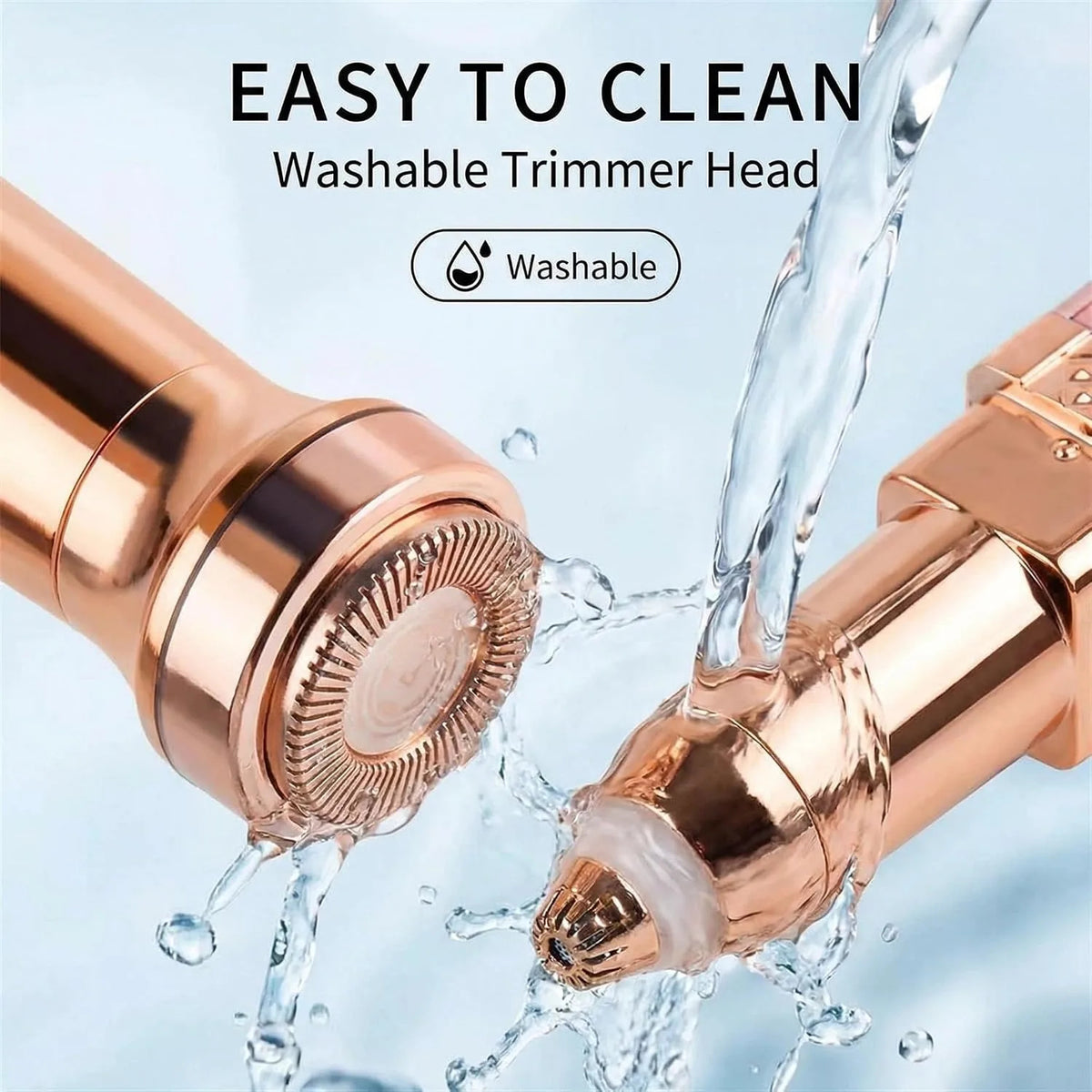 2-in-1 Rechargeable Eyebrow Trimmer & Facial Hair Remover with LED | Painless Precision Electric Shaver for Women | Portable Face & Brow Grooming Tool