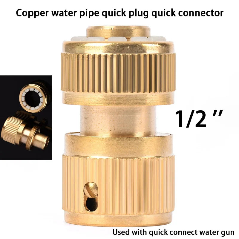 High-Pressure Adjustable Water Spray Nozzle | Brass Hose Nozzle for Car, Garden & Home Cleaning