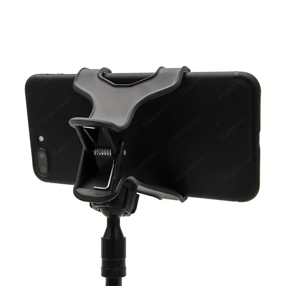Universal Flexible Phone Stand Holder | Adjustable Snake-Arm Mobile Clip Mount | Hands-Free Phone Holder for Desk, Bed, Dashboard & More
