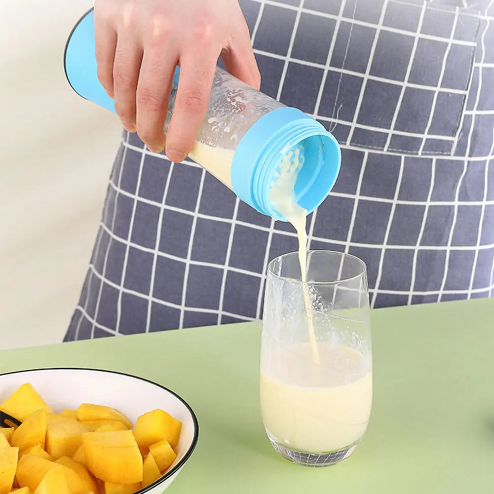 Portable USB Rechargeable Juicer Blender | 6-Blade Mini Electric Mixer | 380ml Food-Grade Juicer Cup | Personal Smoothie & Fruit Blender