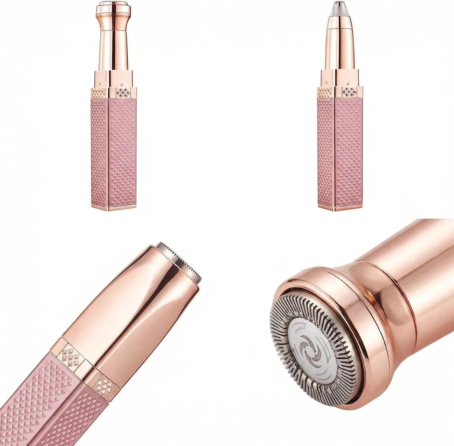2-in-1 Rechargeable Eyebrow Trimmer & Facial Hair Remover with LED | Painless Precision Electric Shaver for Women | Portable Face & Brow Grooming Tool