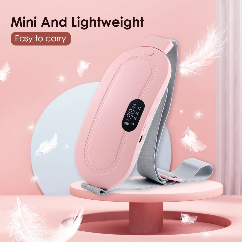 USB Rechargeable Menstrual Heating Belt for Period Cramp Relief | Adjustable Temperature Electric Waist & Stomach Heating Pad | Portable Heat Therapy Belt for Women